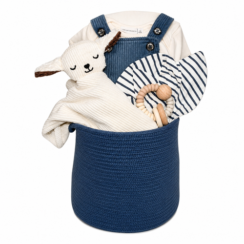 Organic Baby Gift Basket - Struck a Cord - Blue