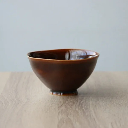Porcelain Rice Bowl -Brown