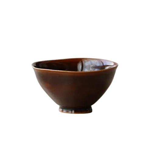 Porcelain Rice Bowl -Brown