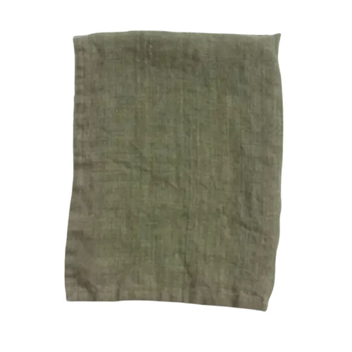 Stone Washed Linen Tea Towel - Sage
