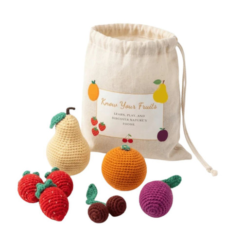 Organic Cotton Play Food - Fruit 9 Piece Set