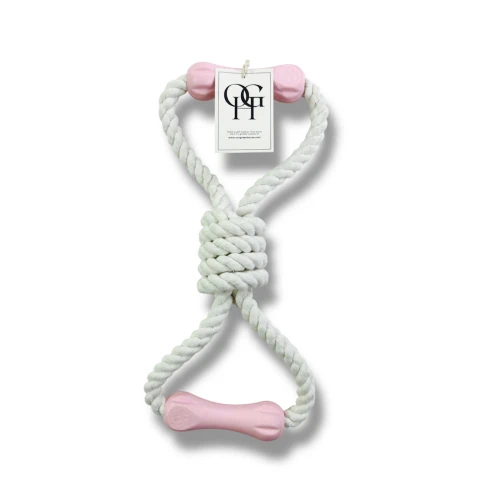 Extra Durable Double Tug Toy for Dogs - Pink