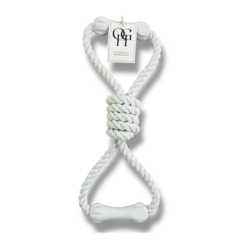 Extra Durable Double Tug Toy for Dogs - White