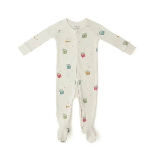 Organic Holiday Baby Pajamas - Drummer