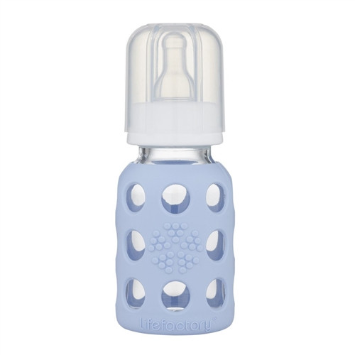 Glass Baby Bottles - Lifefactory 4oz - Blanket