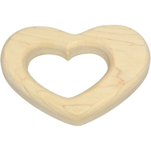 Wooden Baby Toys - Heart Teether