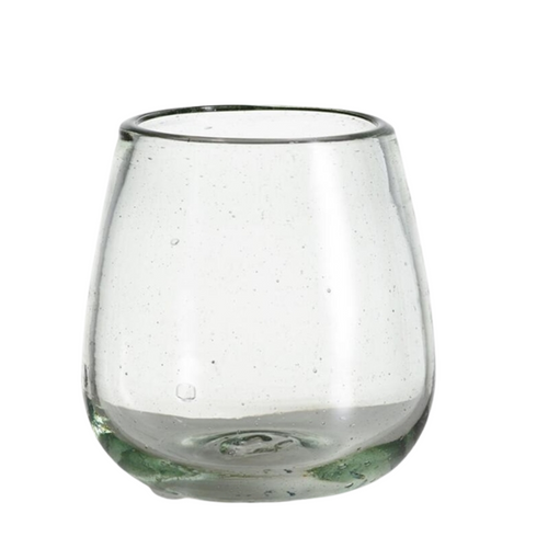 Recycled Wine Glass Stemless Sturdy Glasses Mexican