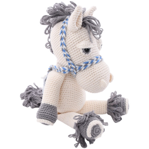 Blue Horse Stuffed Animal - Organic Baby Toy