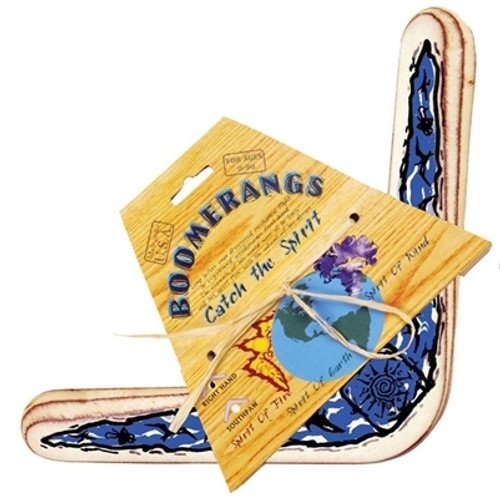 Wooden Boomerang Toy - Left Handed