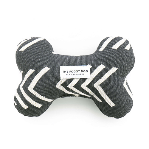 Gray and White Squeaky Bone for Dogs