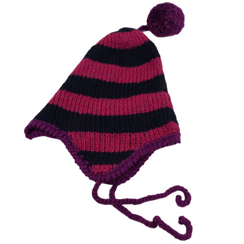 Organic Knit Hat with Pom Pom - 2-4Y