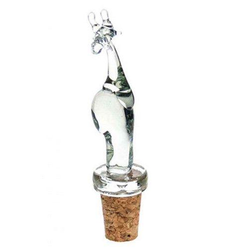 Glass Wine Stopper - Giraffe