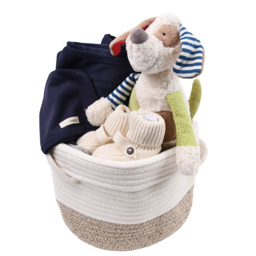 Lambs & Ivy Blue 5-piece Baby Gift Basket For Baby Shower/newborn Welcome  Home : Target