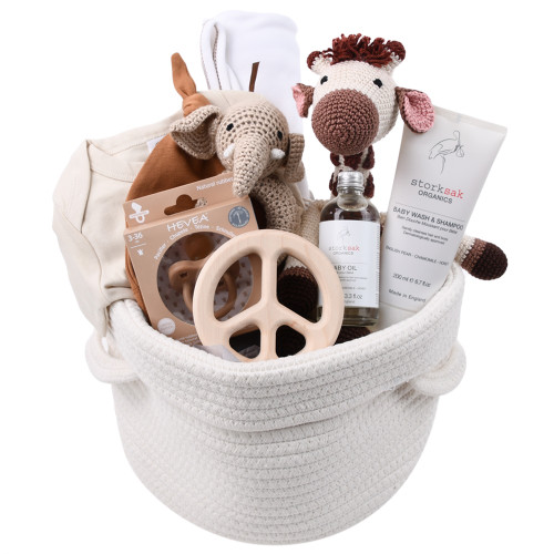 Sophisticated Baby Gift Basket - Party Animals