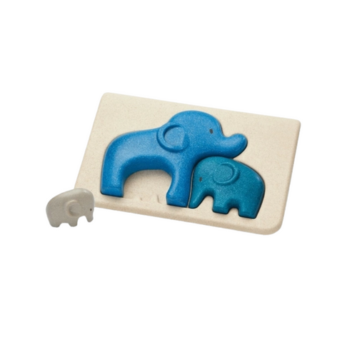 Chunky Rubber Wood Elephant Puzzle