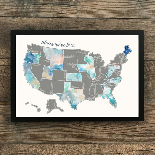 Scratch Off Dreamer Map - United States  -  places you visited