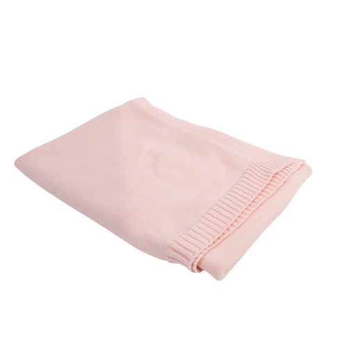 Organic Knit Blanket Blush