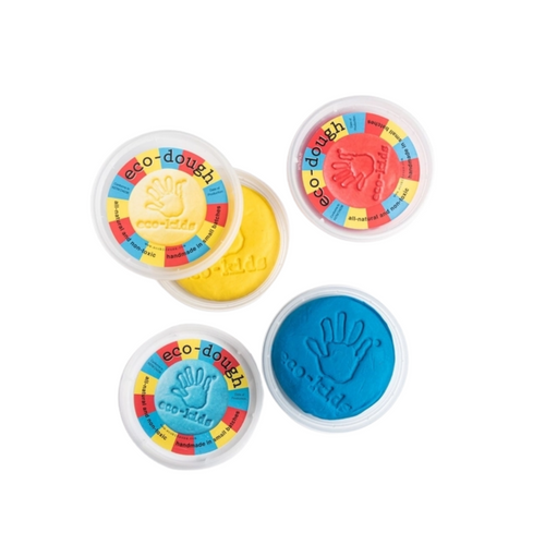 Organic Playdough - Set of 3 Colors - Red, Yellow, Blue
