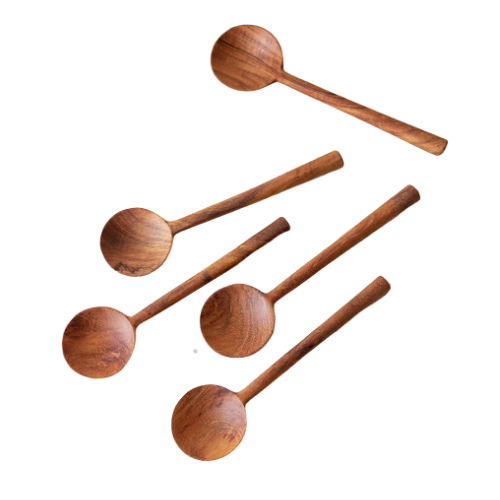 Teak Wooden Salad Servers - Set of 2