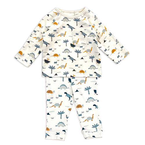 Organic Baby Pajama Set - Dino, 0-3m