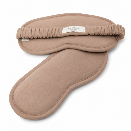 Organic Cotton Eye Mask - Brown Twig