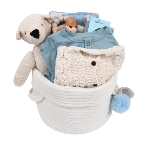 Organic Baby Gift Basket - Always & Forever - Blue