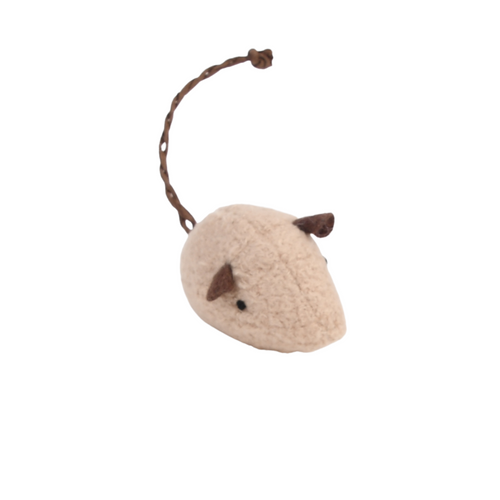 Natural Catnip Mouse Toy - Tan