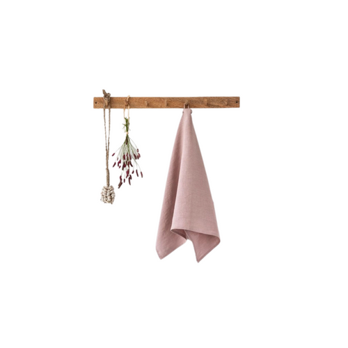 Linen tea towel - Soft Pink