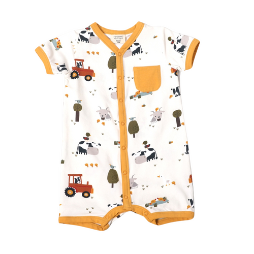 Organic Baby Romper - Farm