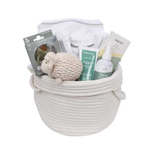 Newborn Gift Basket for Mom & Baby  - Mommy & Me (Green)