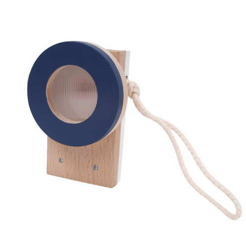 Wooden Flashlight Toy - Play at Night Blue