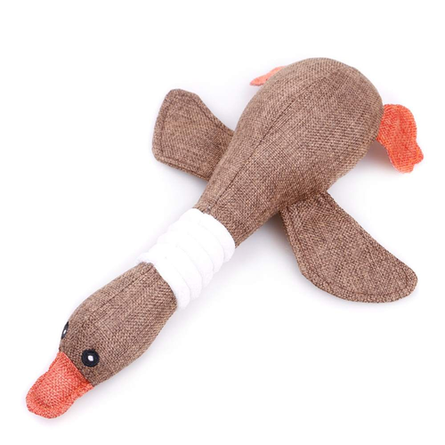 Toss Dog Toy - Duck, Brown