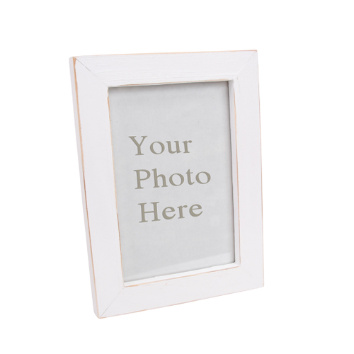 Handmade Wooden Frame with Print  - White, Email Your Photo