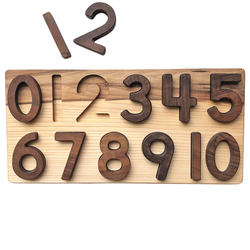 Waldorf Toys - Wooden Number Tray