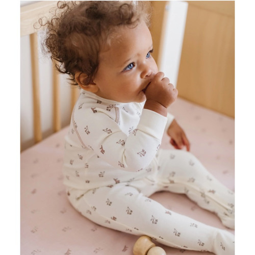 Organic Cotton Sleeper Deer Print Pehr Newborn Size