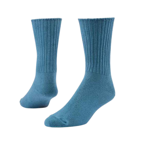 Organic Cotton Crew Socks - Blue