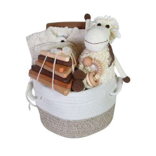 Organic baby gift basket