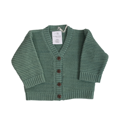 Organic Baby Sweater Green