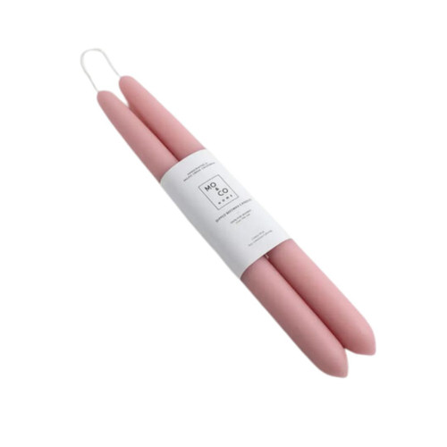 Beeswax Tapered Candles - Pink