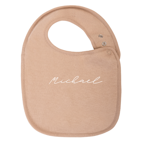 bib with baby name embroidered