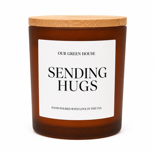 Get Well Candle  - Sending Hugs, Lavender