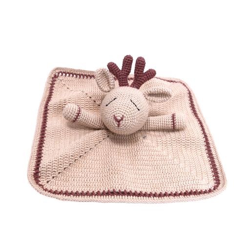 Organic Deer Baby lovey Blanket