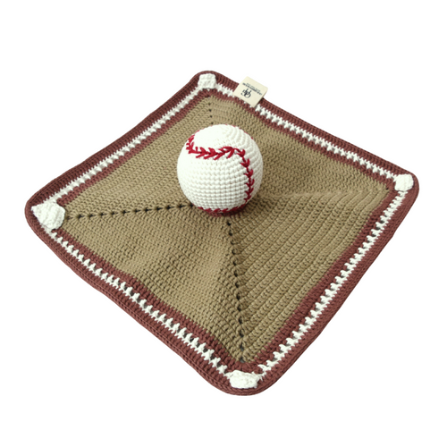 Organic Baseball lovey blanket