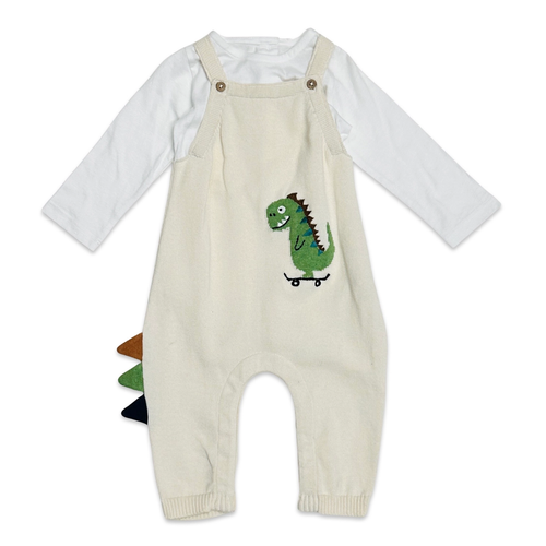 Organic Baby Clothes - Dino Overall Set