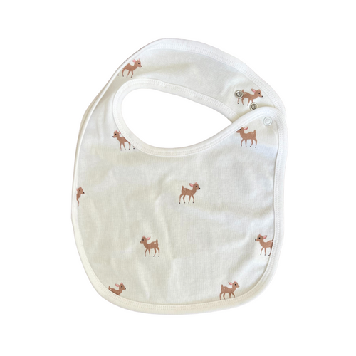 Organic Baby Bib - Deer Print