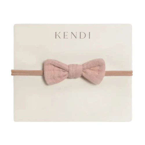 Organic Baby Dainty Bow Headband - Rose