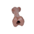 Natural Rubber Dog Bone - Teething & Treat Hole - Brown