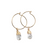 Aqua Quartz Teardrop Mini Hoops - 24k Gold Aqua Quartz Teardrop Mini Hoops - 24k Gold