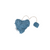 Organic Cat Toy - Heart with String - Blue Organic Cat Toy - Heart with String - Blue