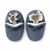 Soft Organic Corduroy Booties - Blue, 0-3m